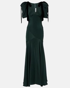 Rodarte Bow-Detail Silk Cocktail Dress - Black
