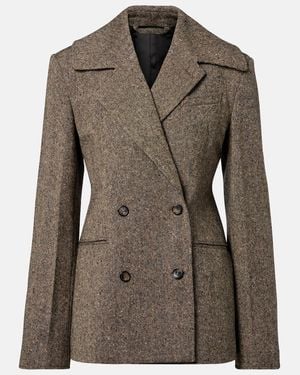 JW Anderson Double-Breasted Wool Jacket - Brown