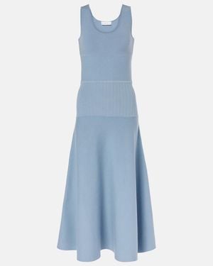 Proenza Schouler Label Lucia Knitted Midi Dress - Blue