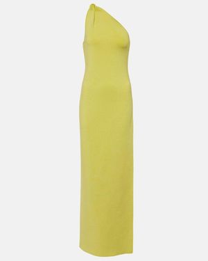 Galvan London Persephone One-Shoulder Maxi Dress - Yellow