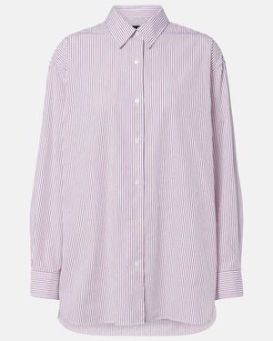 Nili Lotan Yorke Striped Cotton Shirt - Purple