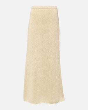 The Row Fumaia Knitted Silk Maxi Skirt - Natural