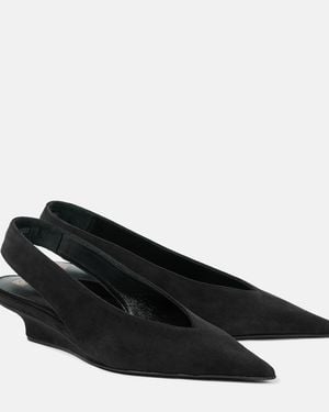TOTEME Suede Wedges - Black