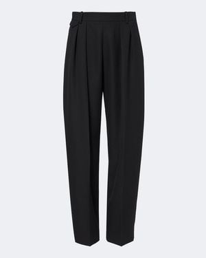 KHAITE Pantalon Droit Dugan En Laine Vierge - Noir