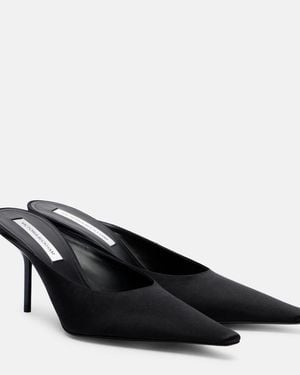 Victoria Beckham Sloan Satin Mules - Black