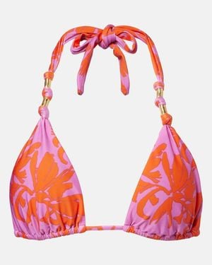 ViX Paula Printed Bikini Top - Red