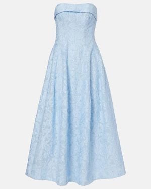 Jonathan Simkhai Valeria Embroidered Midi Dress - Blue