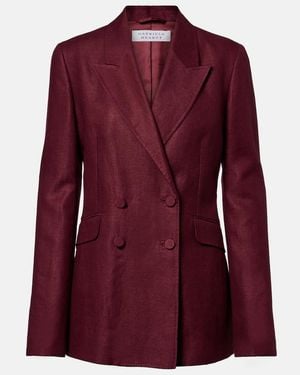 Gabriela Hearst Angela Linen Twill Blazer - Purple