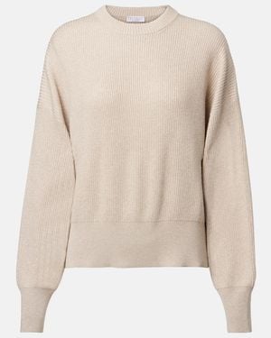 Brunello Cucinelli Ribbed-Knit Cashmere-Blend Jumper - Natural