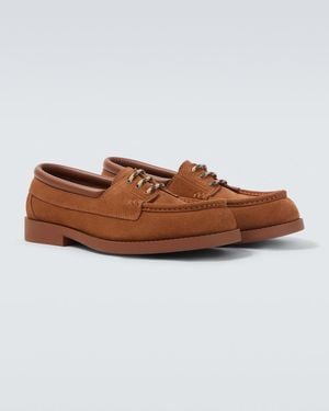 Bottega Veneta Pier Suede Boat Shoes - Brown
