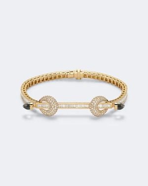 ANANYA Pulsera Chakra De Oro De 18 Ct Con Diamantes Y Cuarzo - Blanco