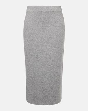 Vince Jersey Midi Skirt - Gray