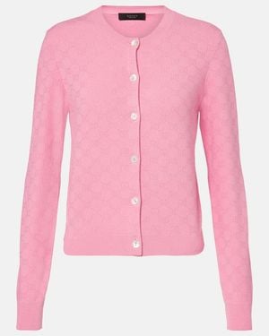 Gucci Cardigan Gg Aus Jacquard - Pink