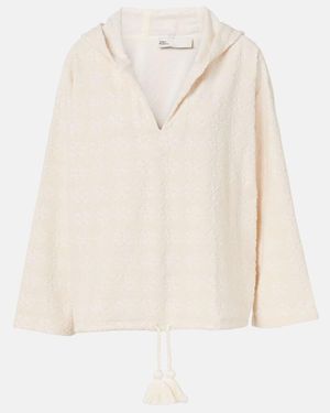Tory Burch Jacquard Cotton-Blend Terry Jumper - Natural
