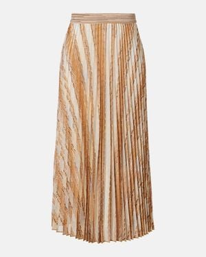 Missoni Plisse Printed Midi Skirt - Natural