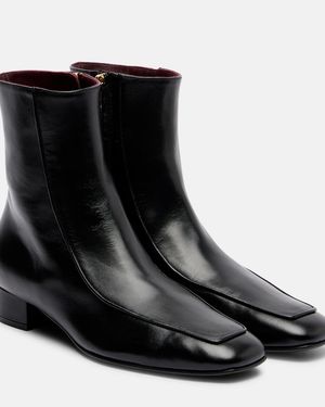 Herbert Levine Shadow Ban 30 Leather Ankle Boots - Black