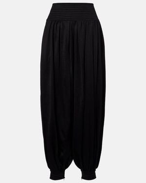 Alaïa Wool-Blend Balloon Trousers - Black