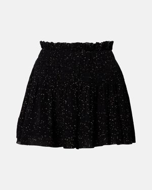 Isabel Marant Maelly Silk Georgette Shorts - Black