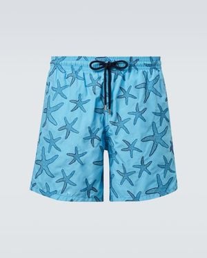 Vilebrequin Mistral Printed Swim Trunks - Blue