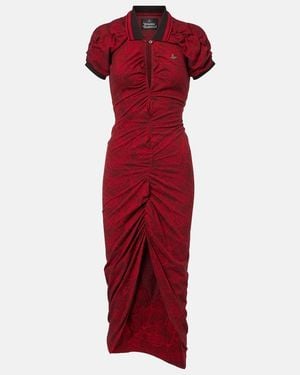 Vivienne Westwood Mini Dress With Elegant Pulling Design - Red