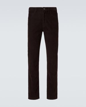 The Row Fred Cotton Corduroy Slim Trousers - Black