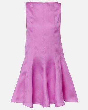 KHAITE Mags Silk Minidress - Pink