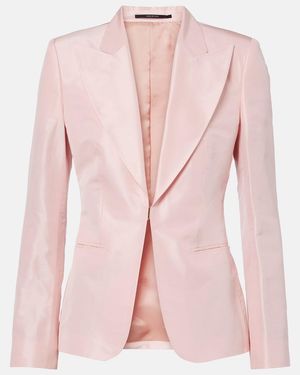 Gucci Silk Faille Blazer - Pink