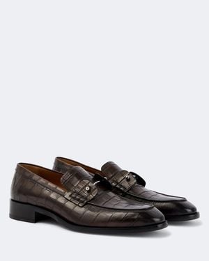 Christian Louboutin Chambelimoc Leather Loafers - Brown
