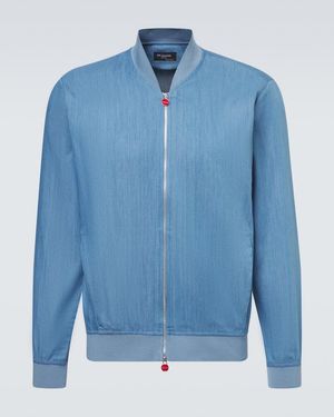 Kiton Bomberjacke Aus Denim - Blau