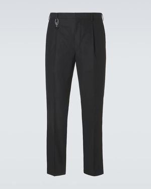 Prada Cotton Straight Trousers - Black