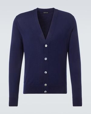 Tom Ford Cardigan Aus Wolle - Blau