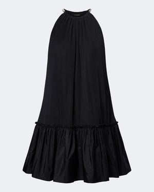 Max Mara Verziertes Minikleid Aus Seide - Schwarz