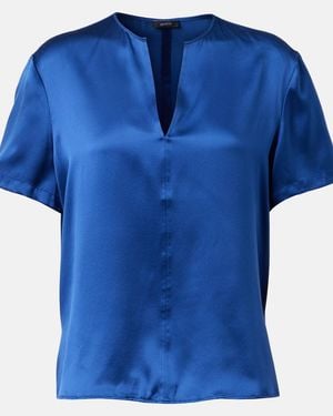 JOSEPH Gala Silk Top - Blue