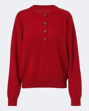 Loulou de Saison Oversize Pullover Malo Aus Cashmere - Rot