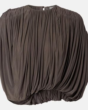 Magda Butrym Draped Jersey Top - Black