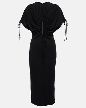 Christopher Kane Cutout Cotton Midi Dress - Black
