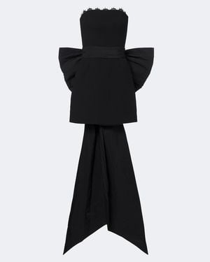 Rebecca Vallance Aurelia Bow-Detail Bustier Dress - Black
