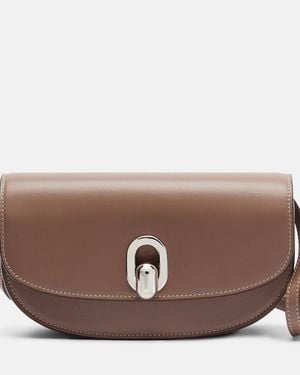 SAVETTE Crossbody Bag Tondo Aus Leder - Braun