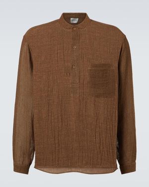 LeKasha Amasa Linen Gaz Tunic - Brown