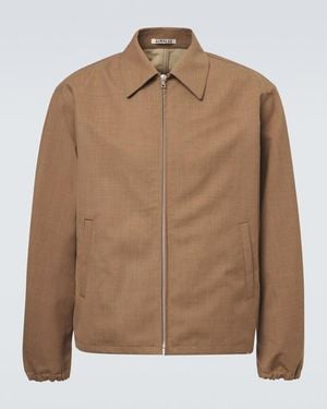 AURALEE Wool Blouson Jacket - Brown