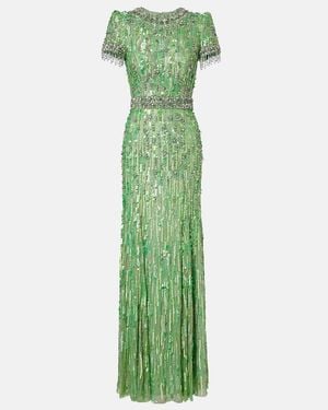 Jenny Packham Roxy Embellished Gown - Green