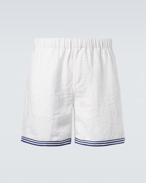 Commas Bestickte Shorts - Weiß