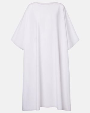 The Row Vestido Midi Julen De Popelin De Algodon - Blanco