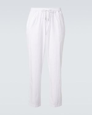 Fedeli Cotton-Blend Straight Trousers - White
