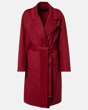 JOSEPH Wool And Cashmere Wrap Coat - Red