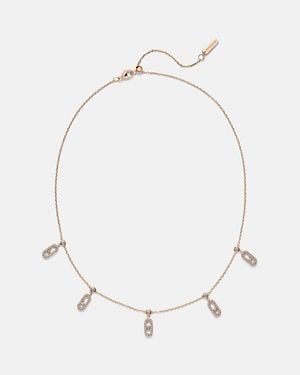 Messika Move Uno 18Kt Rose Choker With Diamonds - White