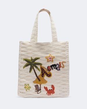 ALÉMAIS Bolso Island Cove Large De Croche - Blanco