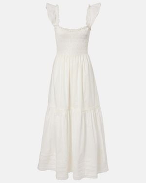 Faithfull the Brand Maxikleid Valentina Aus Baumwolle - Weiß
