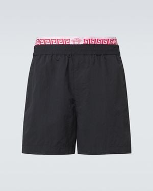 Versace Shorts Mit Bund - Blau