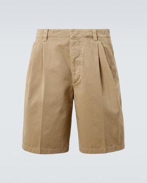 Prada Bermudashorts Aus Baumwolle - Natur